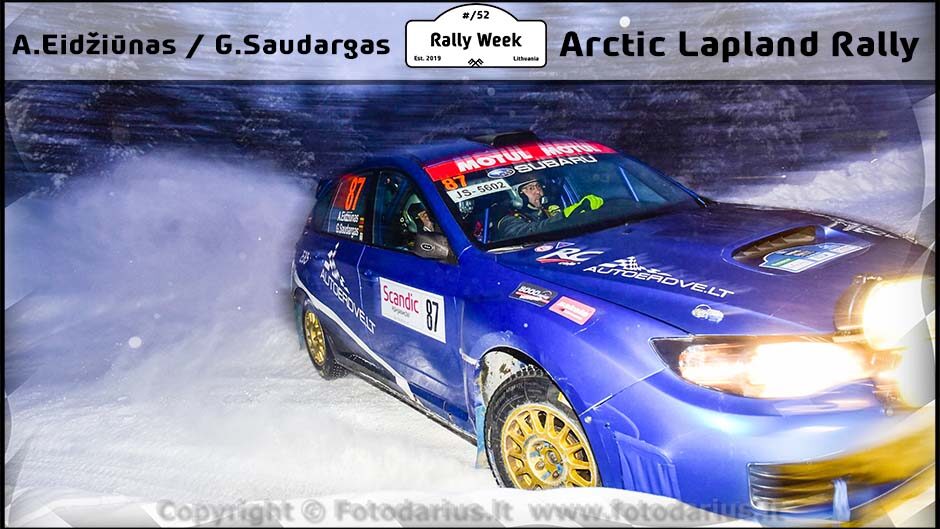 A.Eidžiūnas G.Saudargas Arctic Lapland Rally