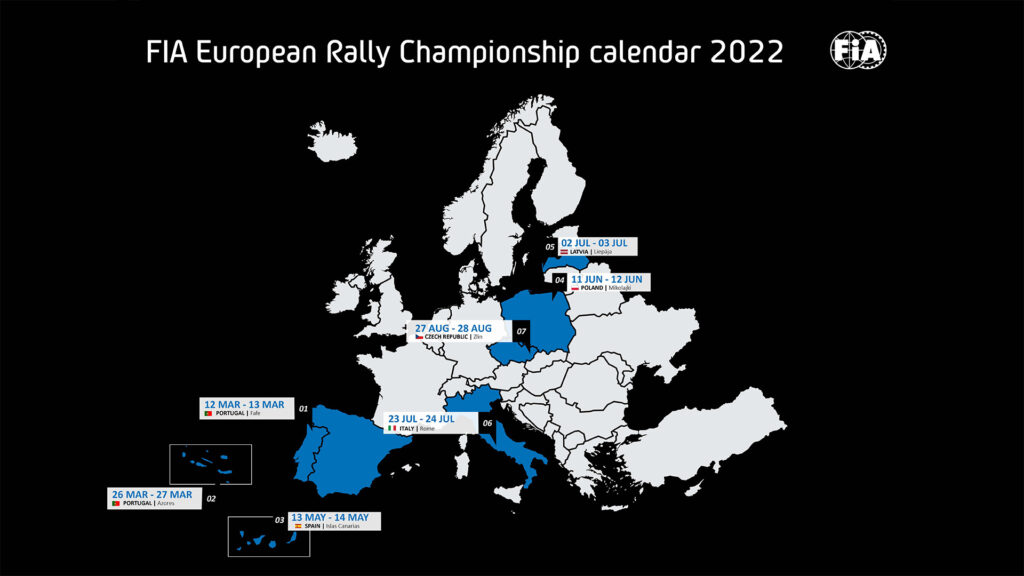 Europos ralio čempionato kalendorius