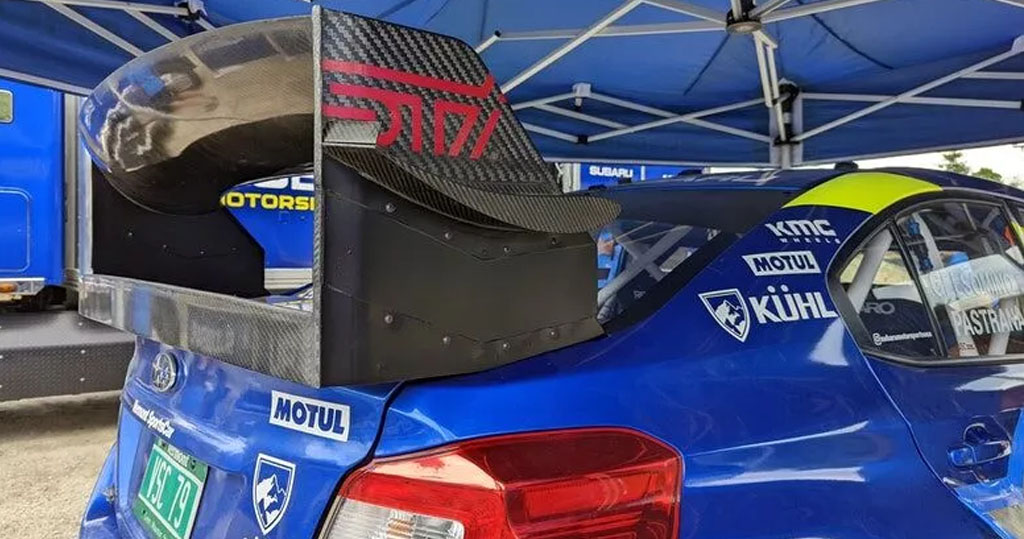 Naujas Subaru ginklas prieš Hyundai i20 WRC - spoileris pasiskolintas iš Rally Cross varžybų