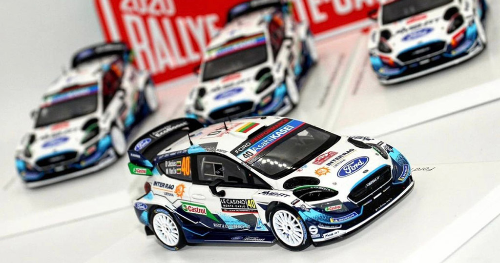 Ford Fiesta WRC modeliukai specialiai pagaminti Monte - Carlo raliui